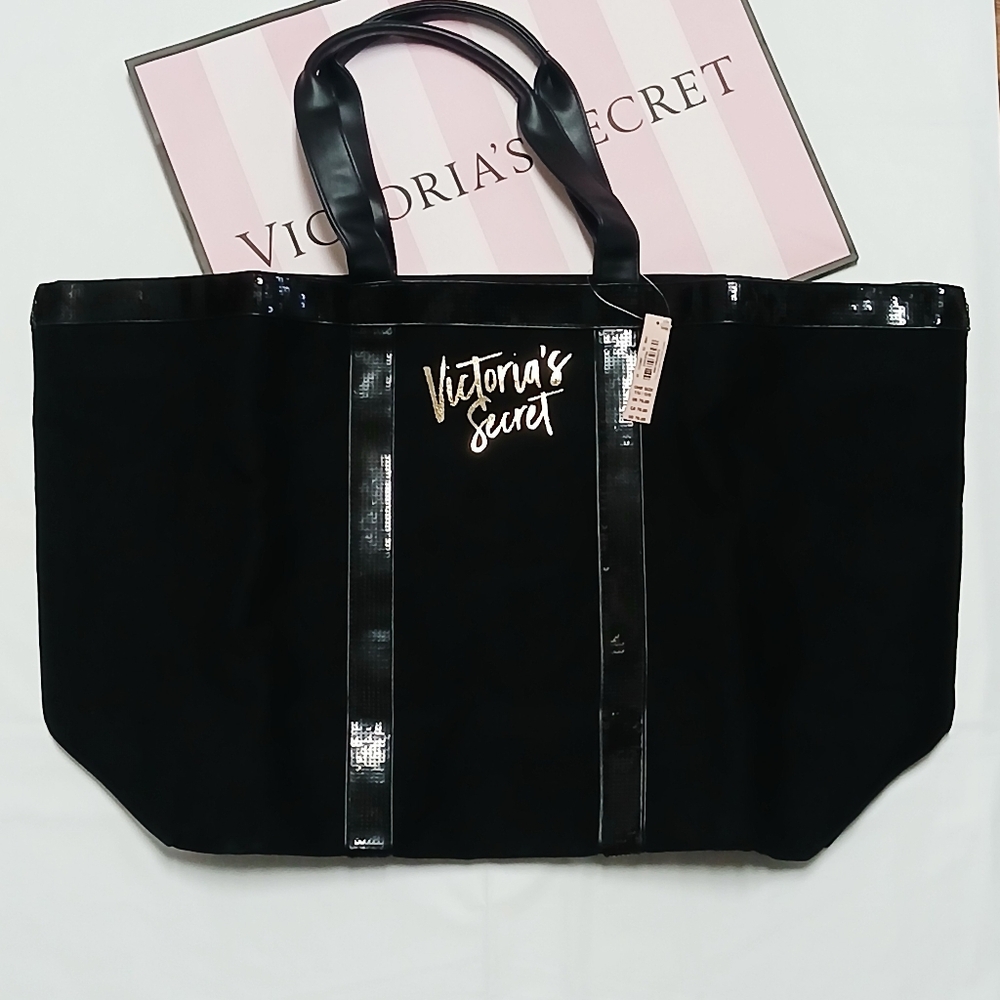 Victoria's Secret Sequin Bling Weekender Tote Bag - Picture 2 of 8